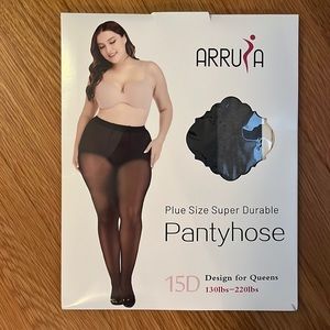 Art design Plus size pantyhose black 130-220 pounds